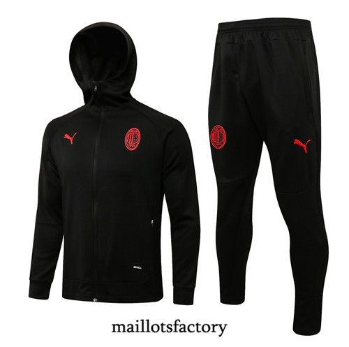 Achat Veste Survetement du AC Milan 2021/22 à Capuche Noir