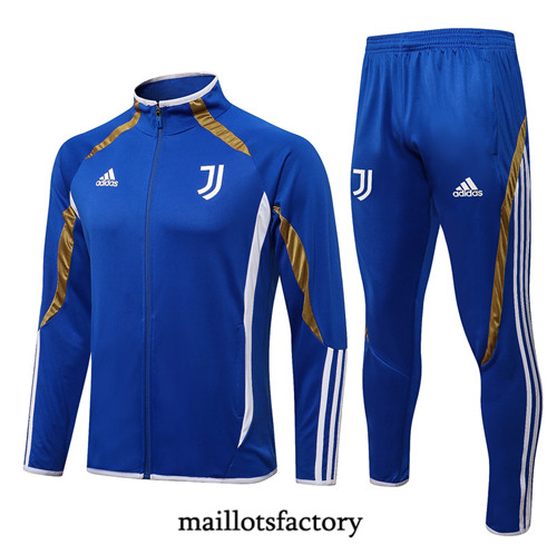 Achat Veste Survetement du Juventus 2021/22 Bleu Col Haut