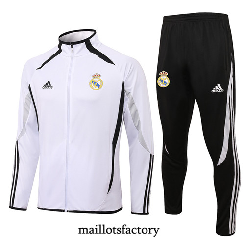 Achat Veste Survetement du Real Madrid 2021/22 Co-brandé Blanc