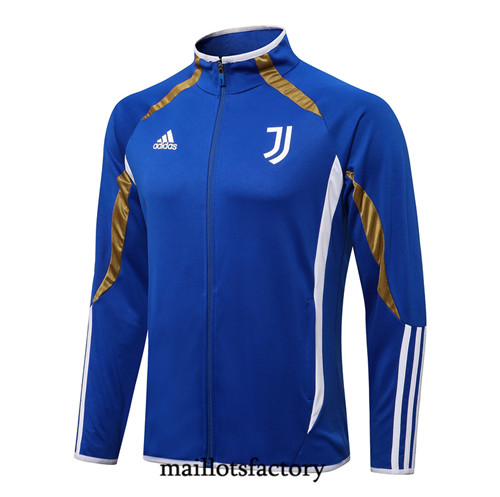 Achat Veste foot Juventus 2021/22 Col Haut Bleu