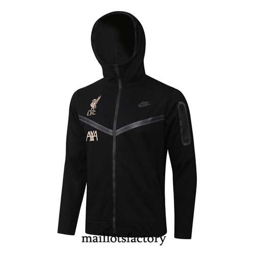 Achat Veste Sweat à capuche Liverpool 2021/22 Noir