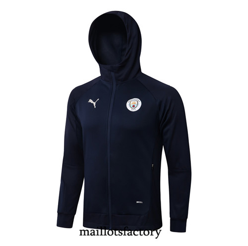 Achat Veste Sweat à capuche Manchester City 2021/22 Bleu Marine