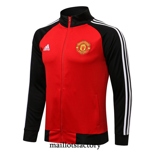 Achat Veste foot Manchester United 2021/22 Rouge/Noir