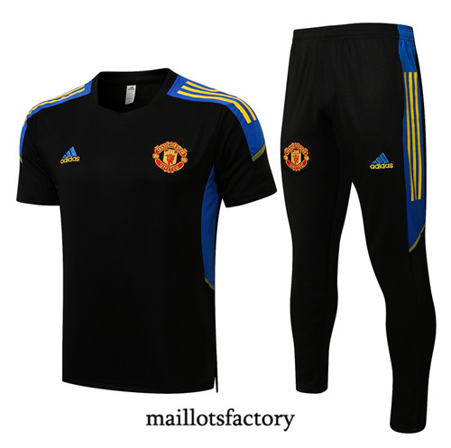 Achat Kit d'entrainement Maillot du Manchester United 2022/23 champions league Noir/Jaune