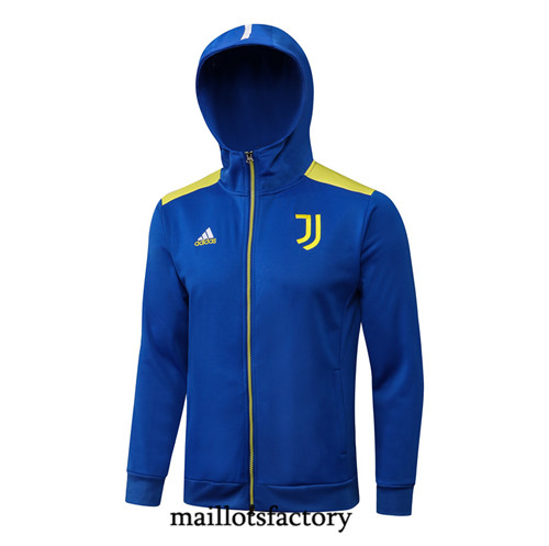 Achat Veste foot Juventus 2022/23 à Capuche Bleu