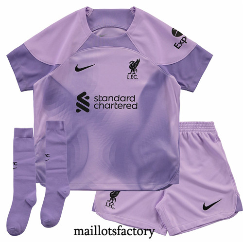 Achat Maillot du Liverpool Enfant Gardien de but Violet 2022/23 Y309