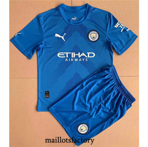 Achat Maillot du Manchester City Enfant 2022/23 Gardien de but Bleu Y316