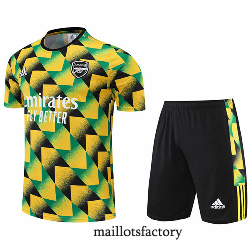 Achat Maillot Kit d'entrainement du Arsenal 2022/23 Jaune Y583