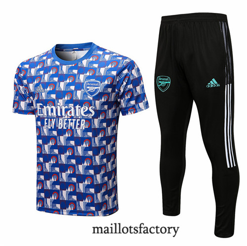 Achat Maillot Kit d'entrainement du Arsenal 2022/23 Bleu Y584