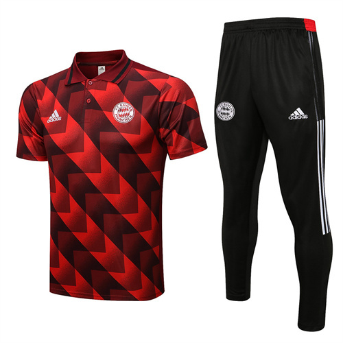 Achat Maillot Kit d'entrainement du Polo Bayern Munich 2022/23 Rouge Y636