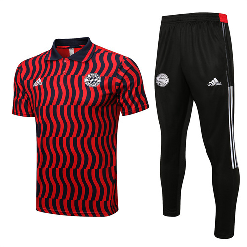 Achat Maillot Kit d'entrainement du Polo Bayern Munich 2022/23 Rouge Y637