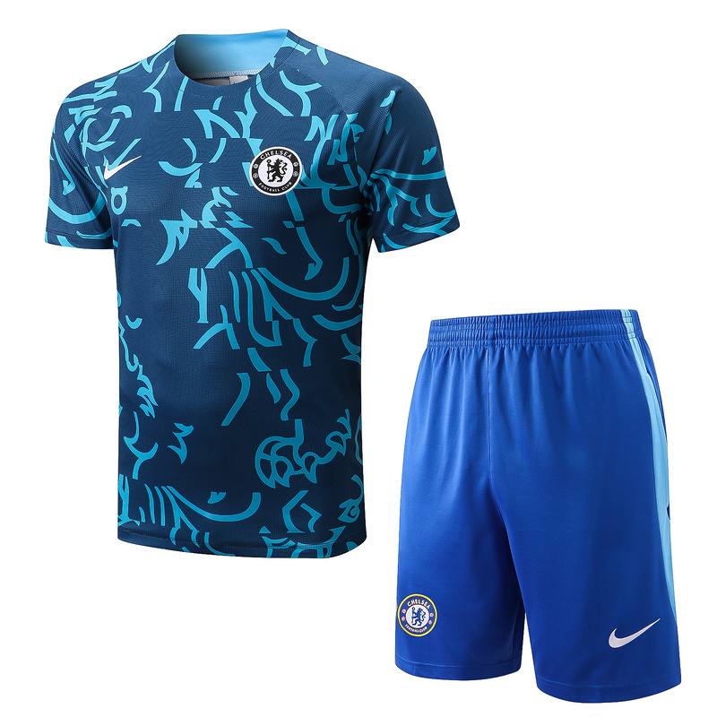 Achat Maillot Kit d'entrainement du Chelsea 2022/23 Bleu Y647