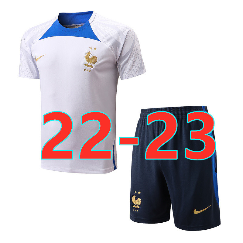 Achat Maillot Kit d'entrainement du France 2022/23 Blanc Y654