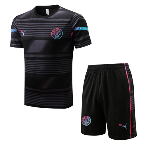 Achat Maillot Kit d'entrainement du Manchester City 2022/23 Noir Y691