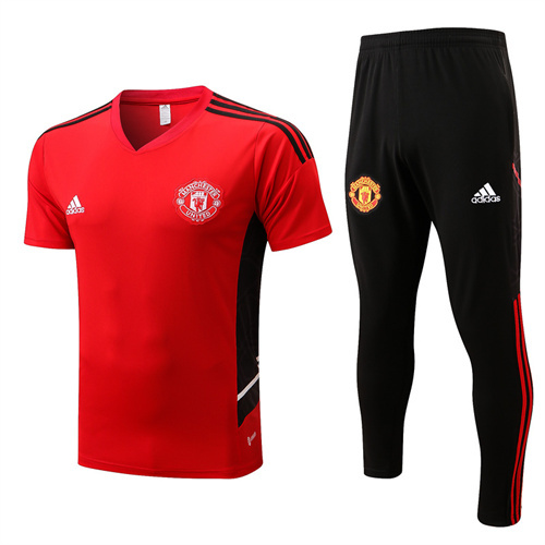 Achat Maillot Kit d'entrainement du Manchester United 2022/23 Rouge Y708