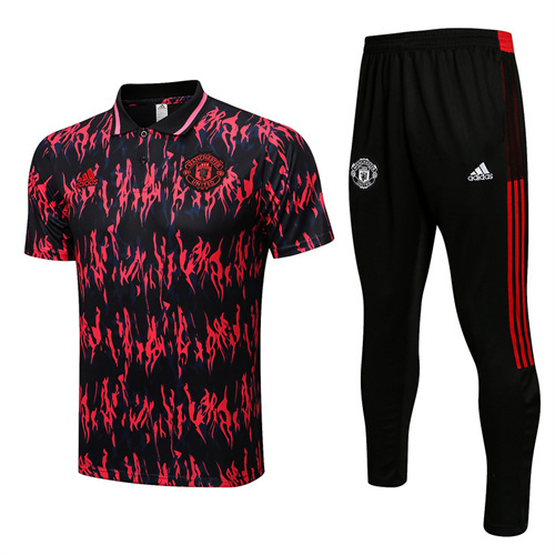 Achat Maillot Kit d'entrainement du polo Manchester United Rouge Y709