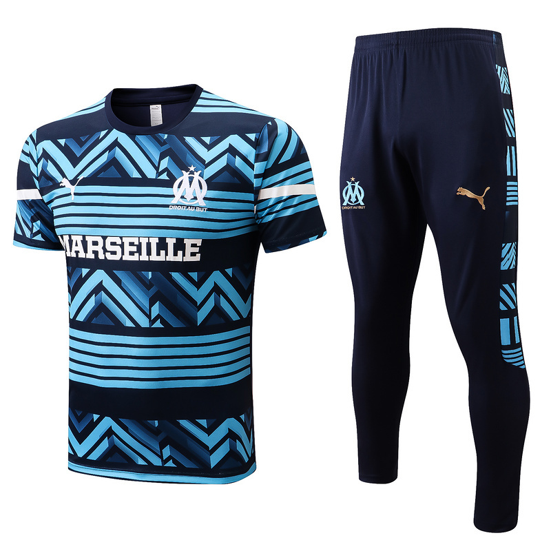 Achat Maillot Kit d'entrainement du Marseille 2022/23 Bleu Y713