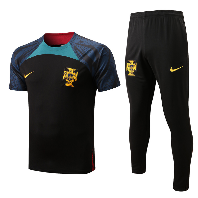 Achat Maillot Kit d'entrainement du Portugal 2022/23 Noir Y715