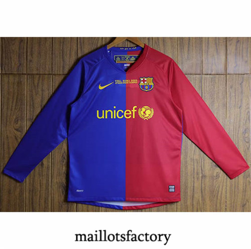 Achat Maillot du Retro Barcelone Domicile Manche Longue 2008-09 Y1056