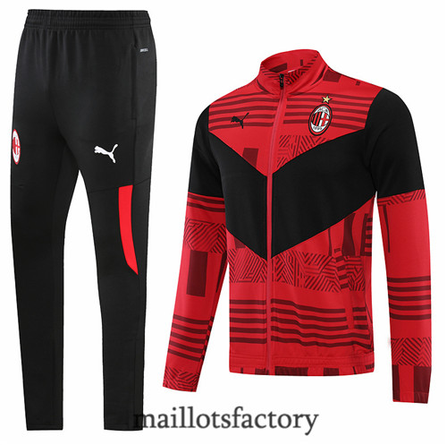 Achat Veste Survetement du foot AC Milan 2022/23 Rouge Y1178