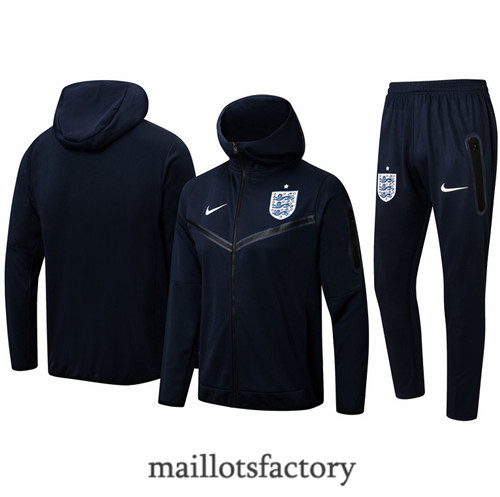 Achat Veste Survetement du foot Angleterre 2022/23 à capuche Noir Y1180