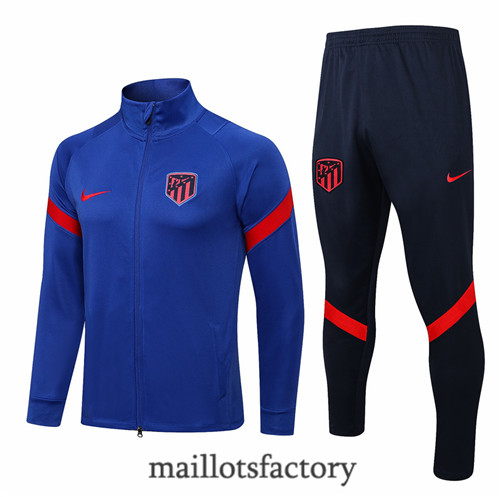 Achat Veste Survetement du foot Atletico Madrid 2022/23 Bleu Y1185