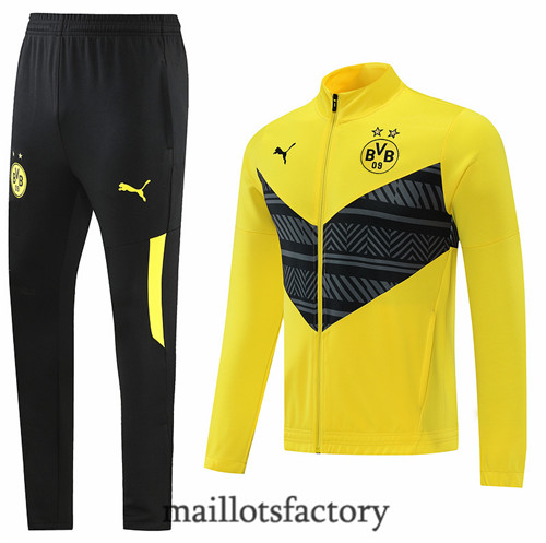 Achat Veste Survetement du foot Borussia Dortmund 2022/23 Jaune Y1227