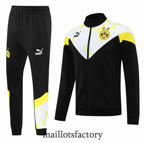 Achat Veste Survetement du foot Borussia Dortmund 2022/23 Noir Y1228