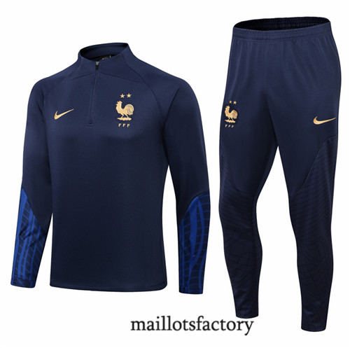 Achat Survetement du foot France 2022/23 Bleu Marine Y1237