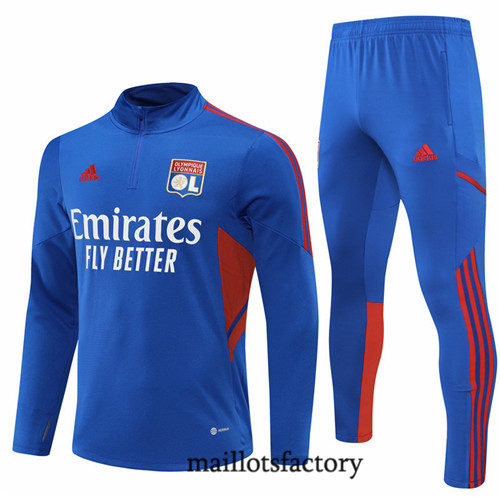 Achat Survetement du foot Lyon 2022/23 Bleu Y1246