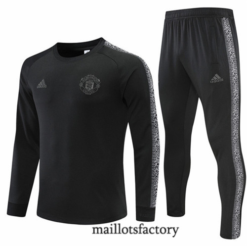 Achat Survetement du foot Manchester United 2022/23 Noir Y1248