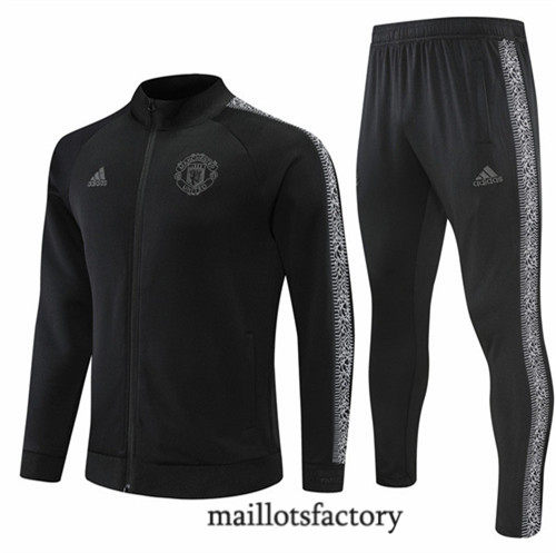 Achat Veste Survetement du foot Manchester United 2022/23 Noir Y1249