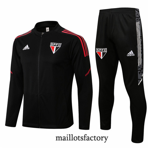 Achat Veste Survetement du foot Sao Paulo 2022/23 Noir Y1309