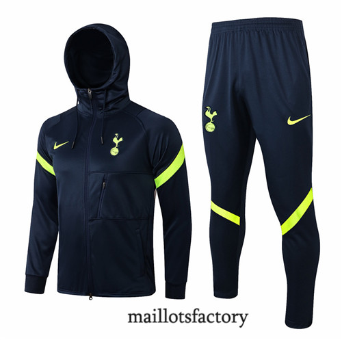 Achat Veste Survetement du foot Tottenham Hotspur 2022/23 à capuche Bleu Marine Y1220