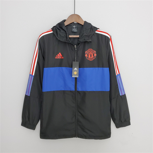 Achat Veste Coupe Manchester United 2022/23 vent Noir/Bleu Y1345