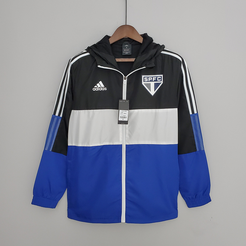 Achat Veste Coupe Sao Paulo 2022/23 vent Noir/Blanc/Bleu Y1351