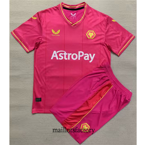 Achat Maillot du Wolverhampton Enfant 2023/24 Gardien de but Rose