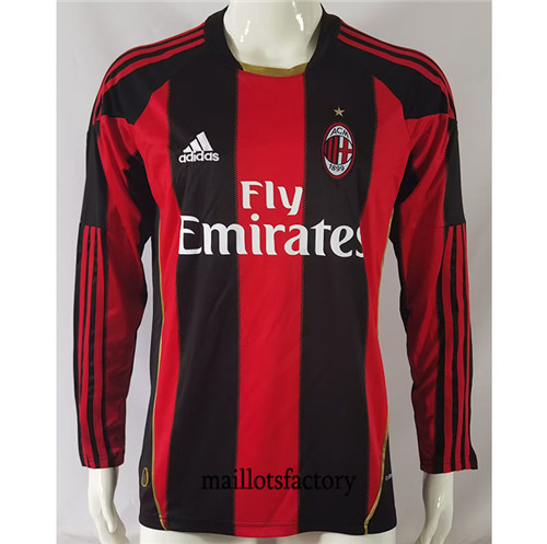 Achat Maillot du Retro AC Milan 2010-11 Domicile Manche Longue