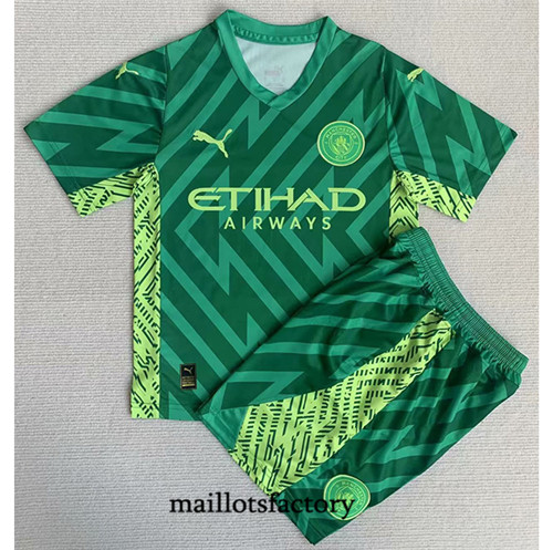 Maillot du Manchester City Enfant 2023/24 Gardien de but Vert factory 085