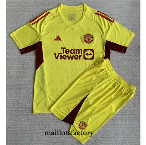 Maillot du Manchester United Enfant 2023/24 Gardien de but Jaune factory 087