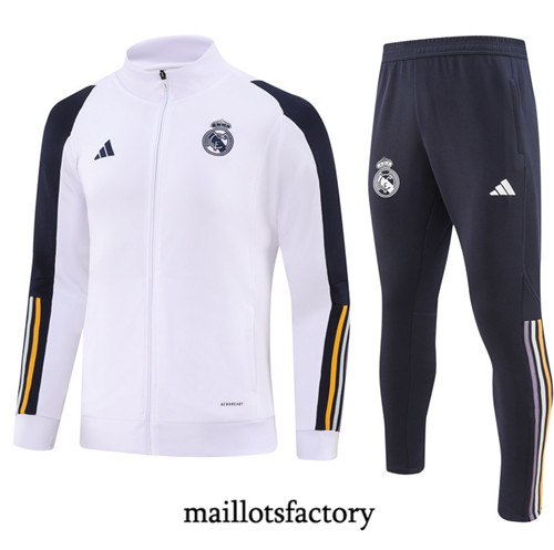 Veste Survetement Real Madrid 2023/24 Blanc factory 297