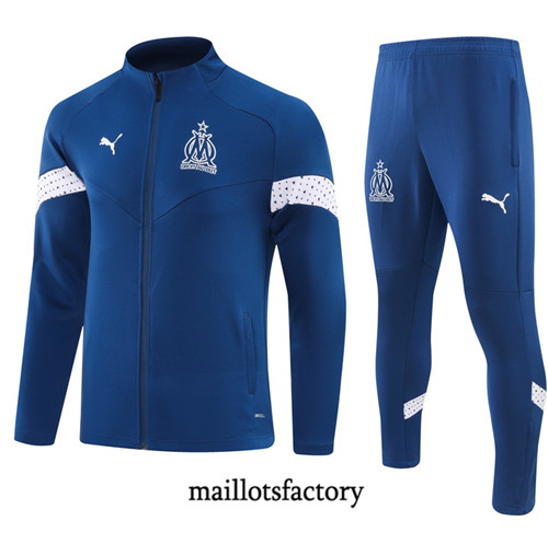 Veste Survetement Marseille 2023/24 Bleu Foncé factory 312