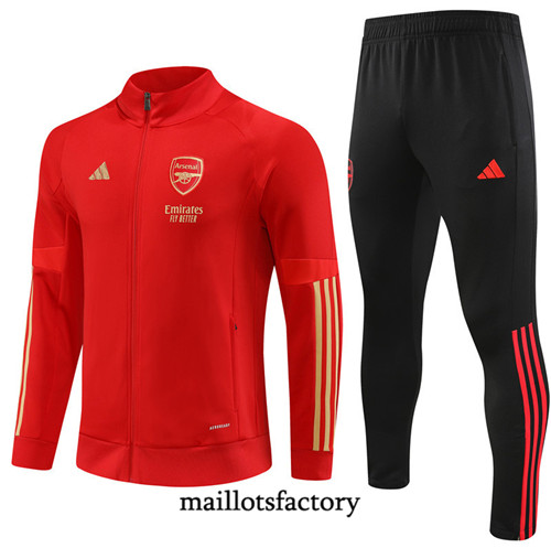 Veste Survetement Arsenal 2023/24 Rouge factory 337