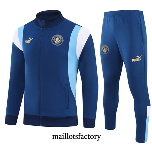 Veste Survetement Manchester City 2023/24 Bleu Foncé factory 368