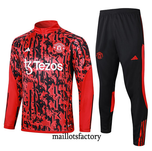 Survetement Manchester United 2023/24 Rouge factory 372