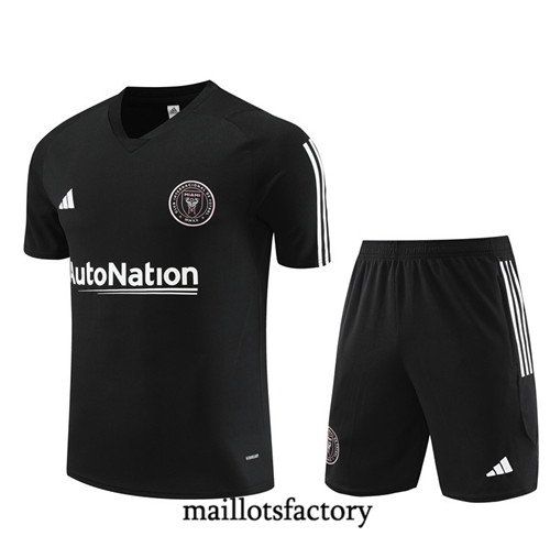 Maillot du Kit d'entrainement Inter Miami Enfant + Shorts 2023/24 Noir factory 460