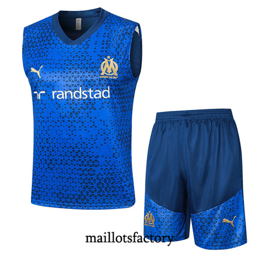 Maillot du Kit d'entrainement Debardeur + Shorts Marseille 2023/24 Bleu marine factory 500