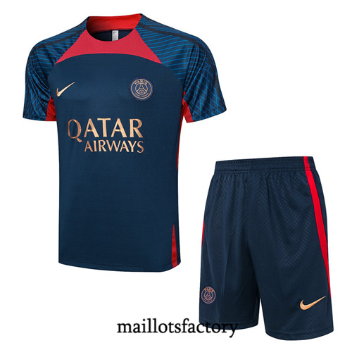 Maillot du Kit d'entrainement Paris PSG + Shorts 2023/24 Bleu marine factory 522