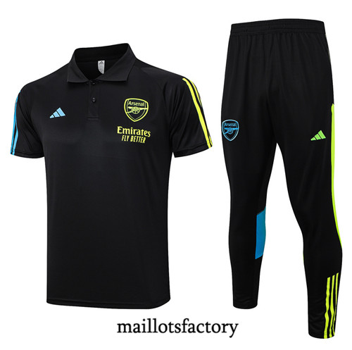 Maillot du Kit d'entrainement Arsenal Polo 2023/24 Noir factory 535