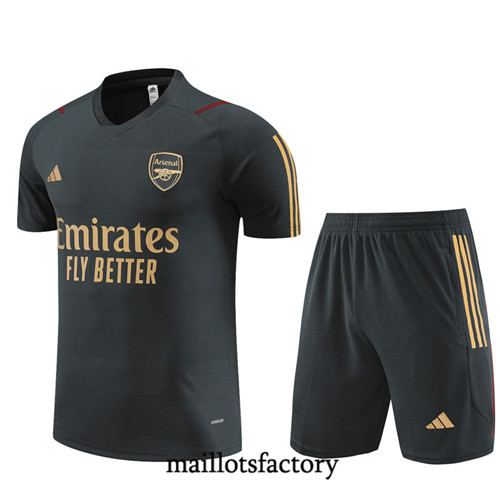 Maillot du Kit d'entrainement Arsenal Enfant + Shorts 2023/24 Gris Foncé factory 536